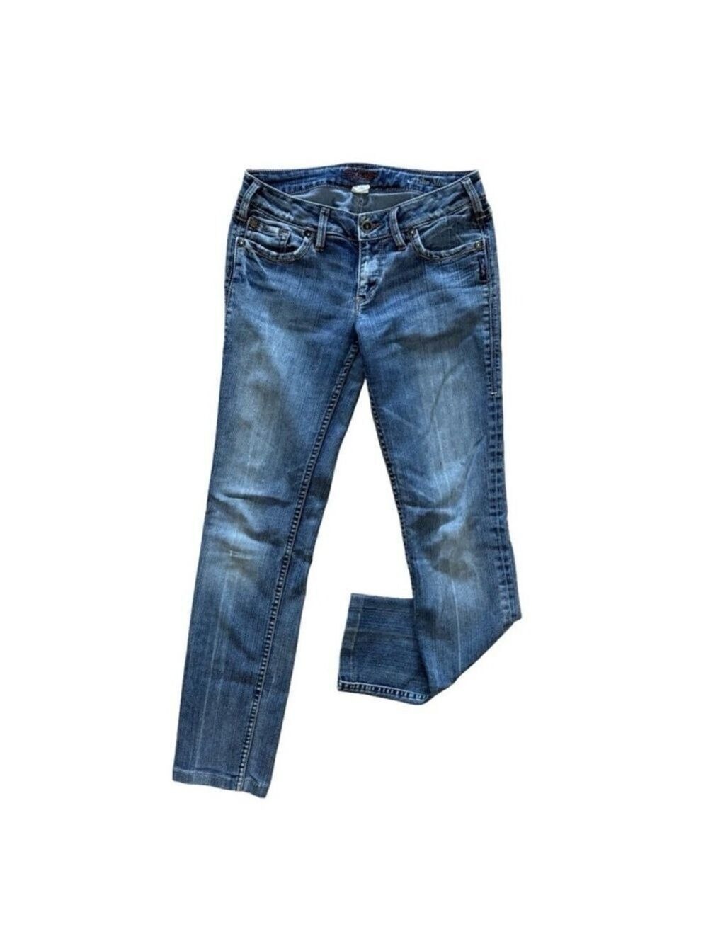 🔥 SILVER JEANS Aiko Slim Low-Rise Jeans Size 28 👖
